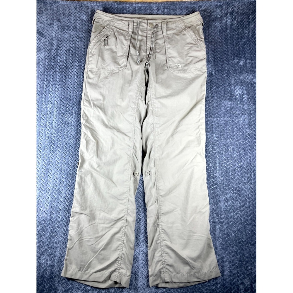 The North Face Hiking Pants Womens 12 Tan Pockets Drawstring Utility Outdoor